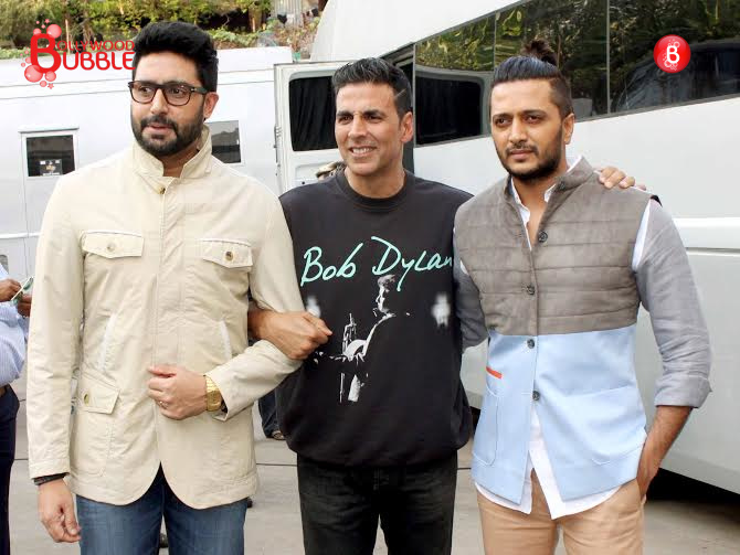 Akshay Kumar, Riteish Deshmukh and Abhishek Bachchan on 'Housefull 3' promotions