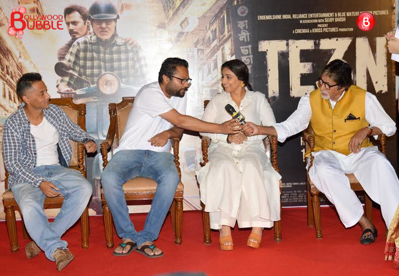 Amitabh Bachchan, Vidya Balan at the trailer launch of 'TE3N'