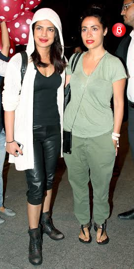 Priyanka Chopra snapped at airport as she returns to India