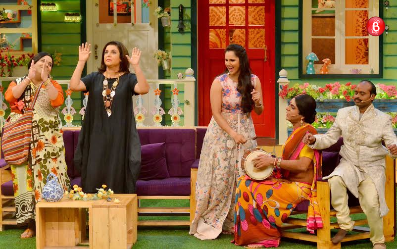 Farah Khan, Sania Mirza on the sets of ‘The Kapil Sharma Show’