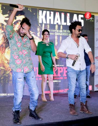 Zareen Khan and makers of 'Veerappan' at the song launch event of 'Khallas'