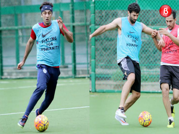 Ranbir Kapoor, Aditya Roy Kapur and other celebs practice football