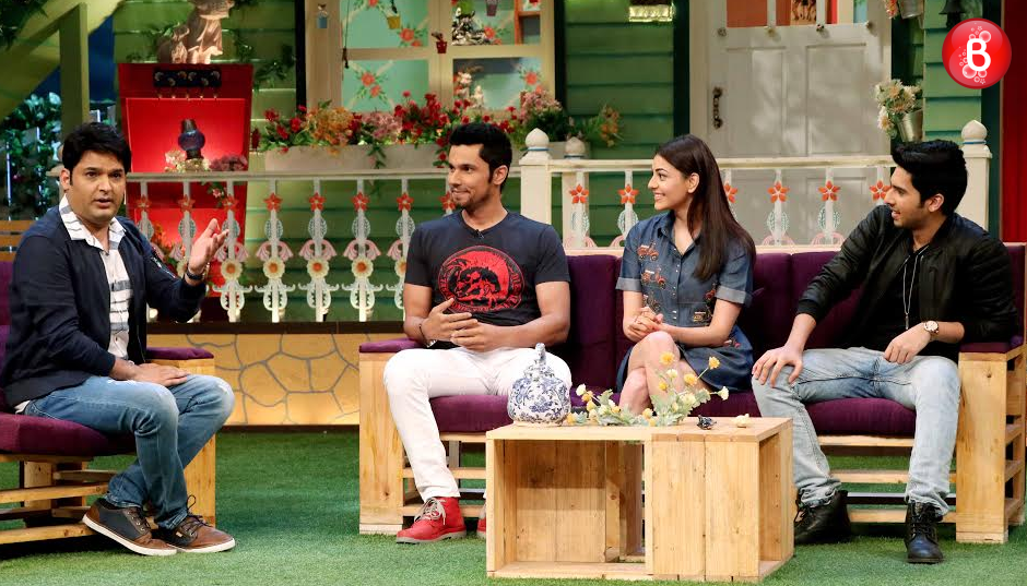 Randeep Hooda, Kajal Aggarwal, Armaan Mailk and Kapil Sharma at the Kapil Sharma Show