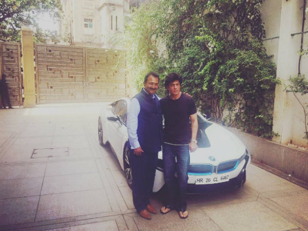 Shah Rukh Khan with BMW i8