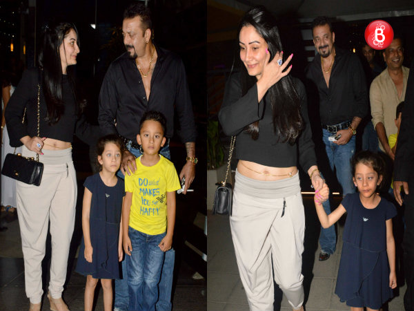 Sanjay Dutt snapped with family after dinner