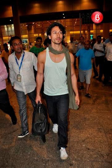 Tiger Shroff and Disha Patani at airport