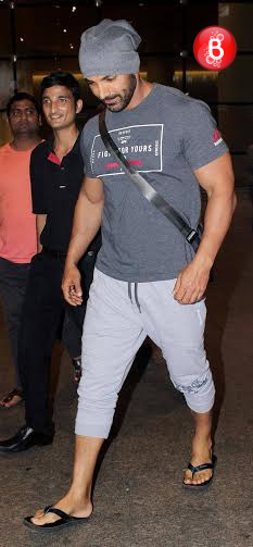 John Abraham snapped at Airport with his wife