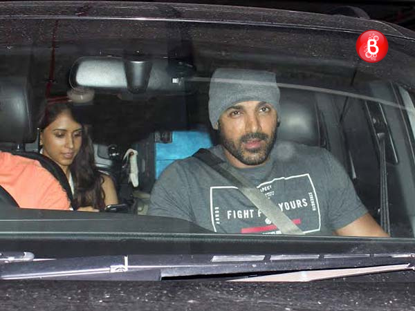 John Abraham snapped at Airport with his wife