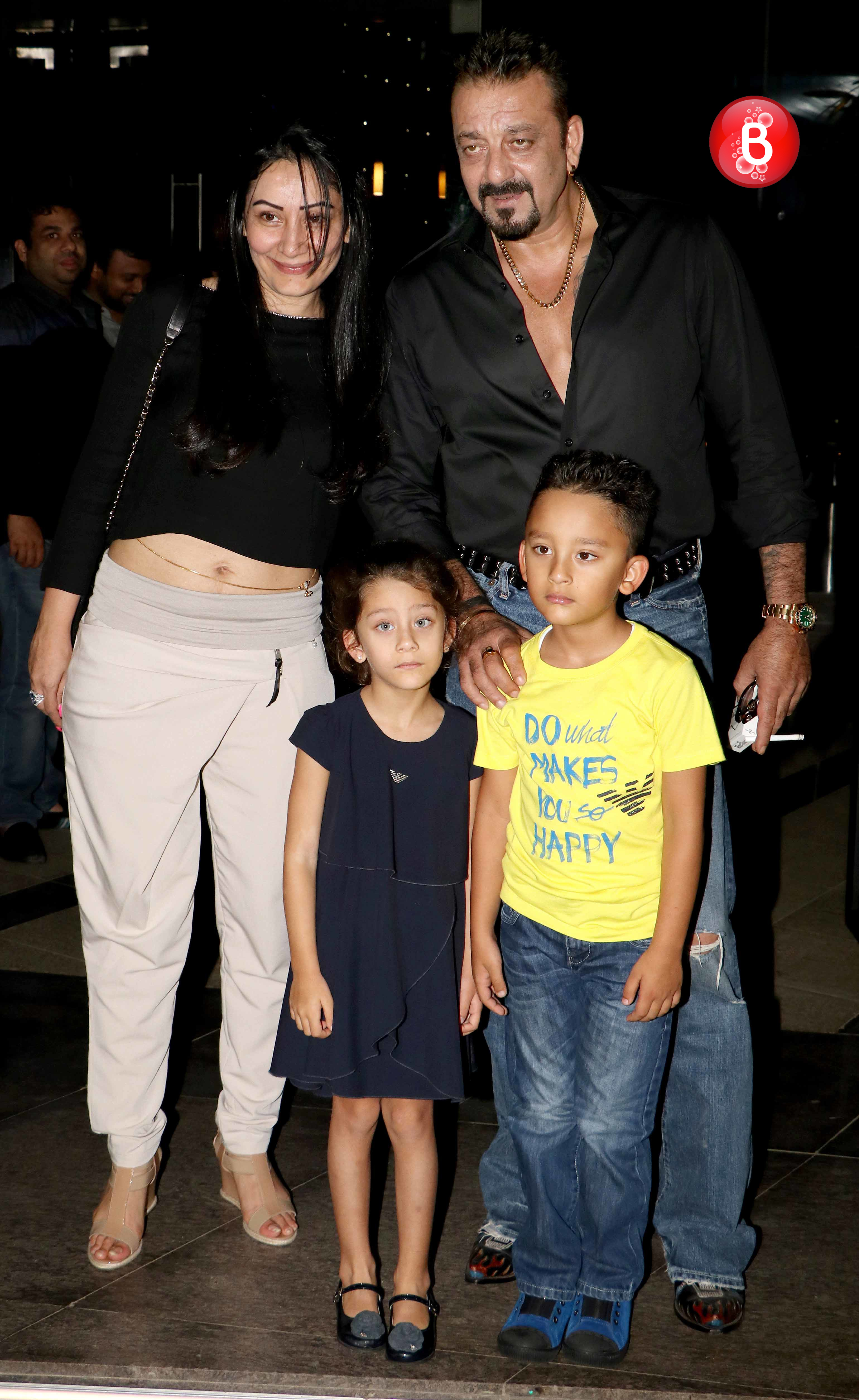 Sanjay Dutt snapped with family after dinner
