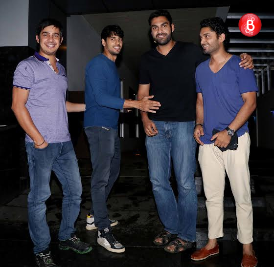 Sidharth Malhotra with his friends at Hakkasan Restaurant