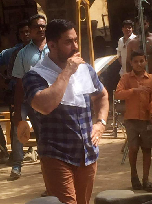 Aamir Khan on the sets of 'Dangal'