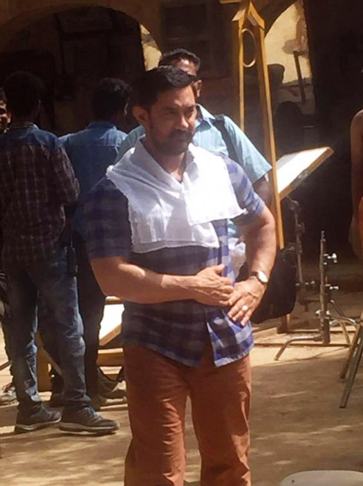 Aamir Khan on the sets of 'Dangal'