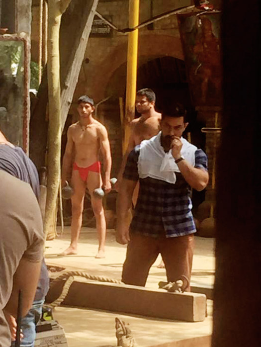 Aamir Khan on the sets of 'Dangal'