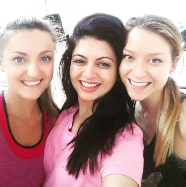 Bhagyashree with her pilates buddies in London