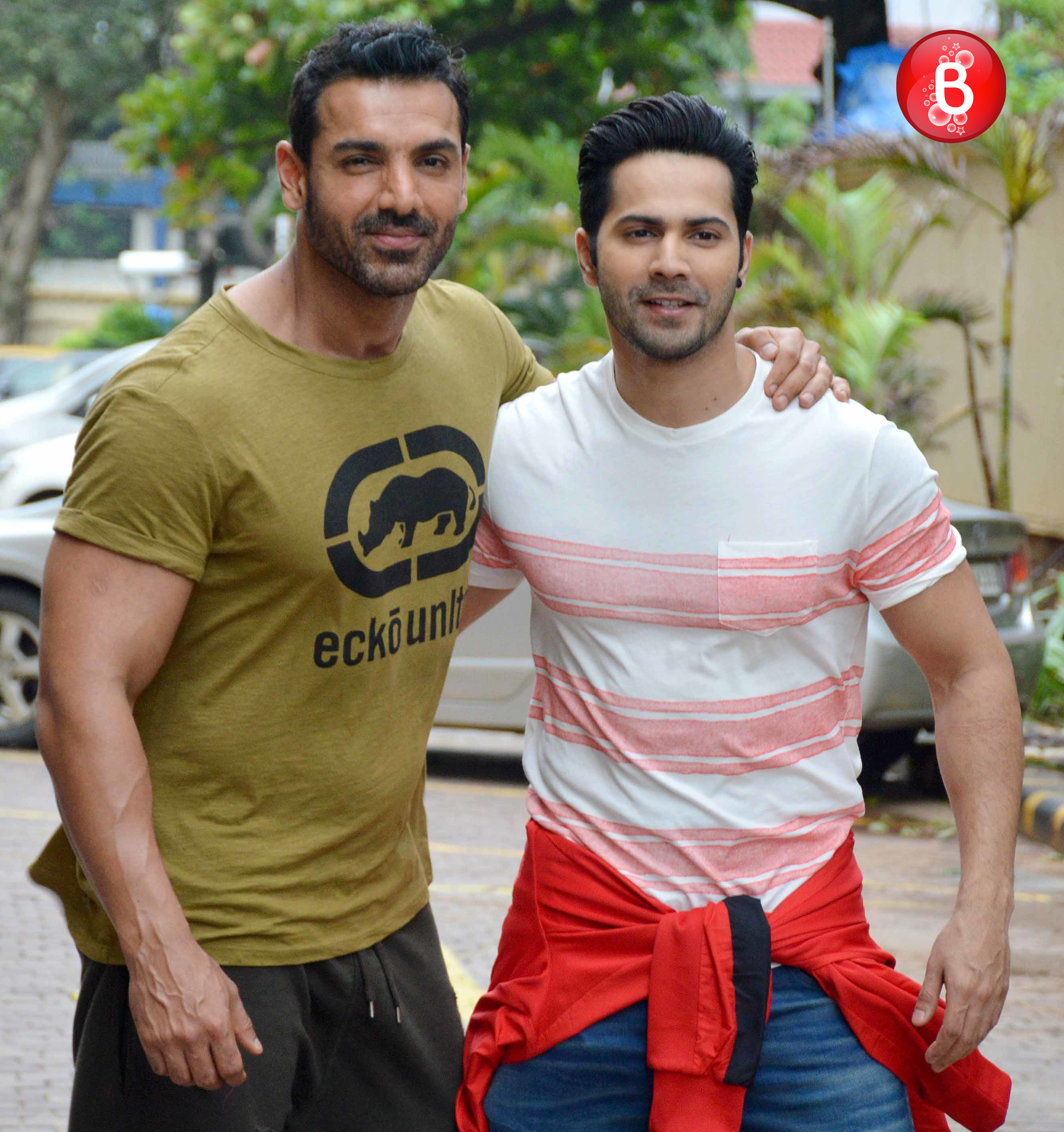 Varun Dhawan and John Abraham Spotted promoting 'Dishoom'