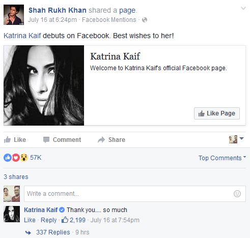 Katrina Kaif on Facebook