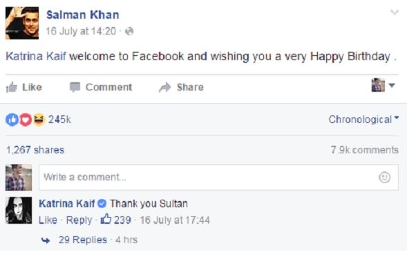 Katrina Kaif on Facebook