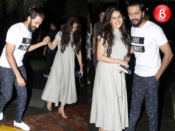 Riteish Deshmukh and Genelia Deshmukh snapped after dinner date at BKC