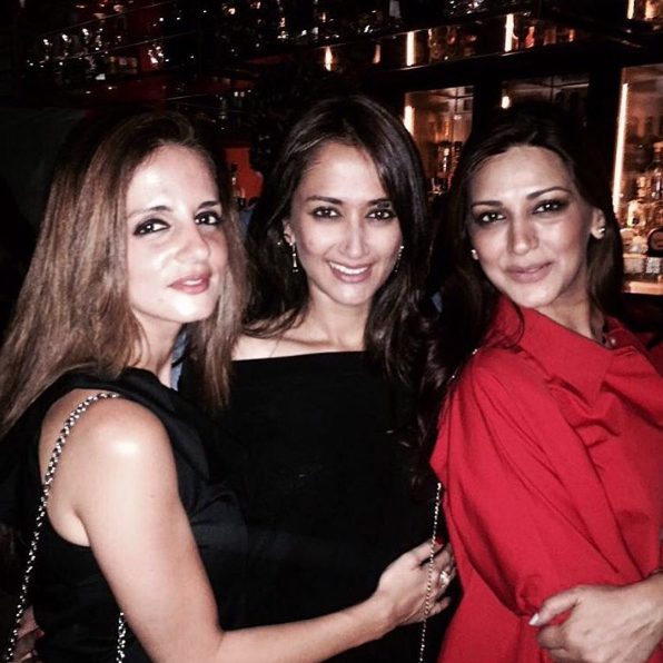 Sonali Bendre and Sussanne Khan on a holiday in London