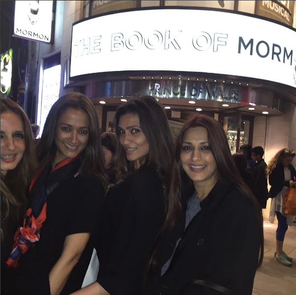 Sonali Bendre and Sussanne Khan on a holiday in London