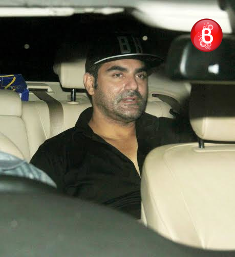 Arbaaz Khan snapped arriving at a private family bash