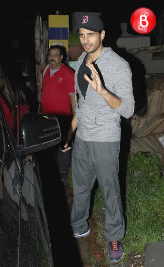 Sidharth Malhotra snapped outside a studio on Saturday night