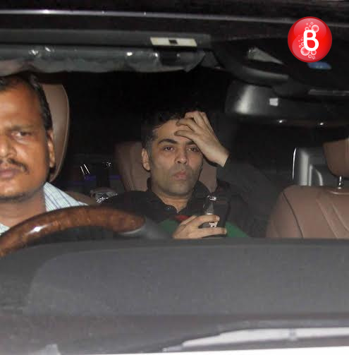 Karan Johar snapped leaving from Sanjay Kapoor’s residence