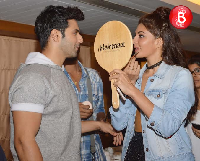 Varun Dhawan and Jacqueline Fernandez at 'Dishoom' movie promotions
