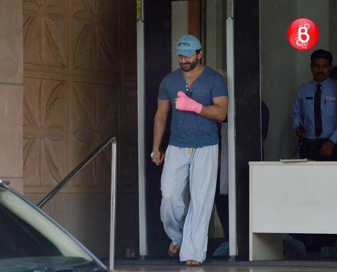 Saif Ali Khan snapped outside a hospital