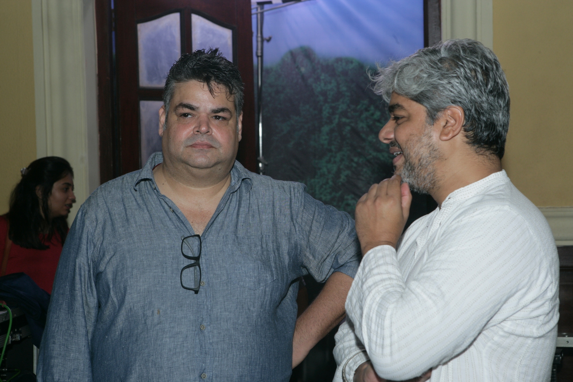 Shaad Ali and Sujay Shankarwar on sets of 'Raag Desh'