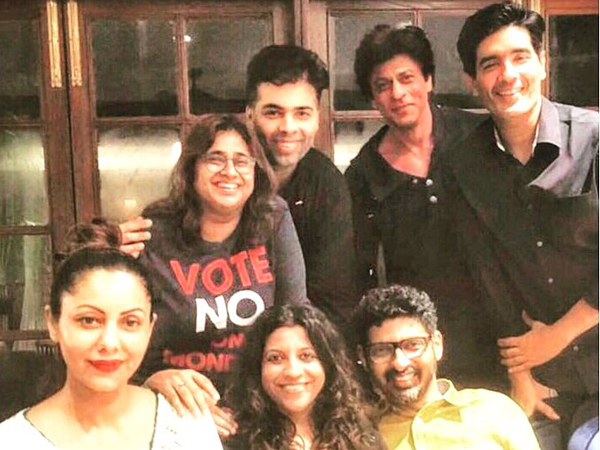 Shah Rukh Khan, Gauri Khan, Karan Johar, Manish Malhotra, Niranjan, Zoya