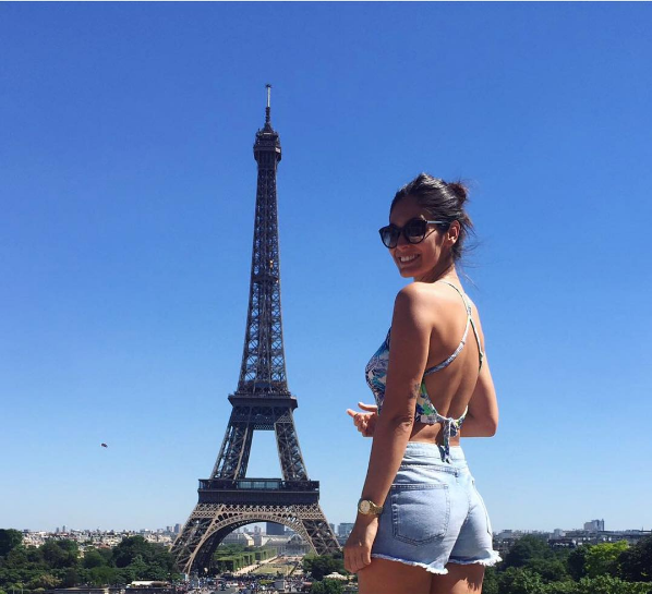 Bruna Abdullah at Eiffel Tower