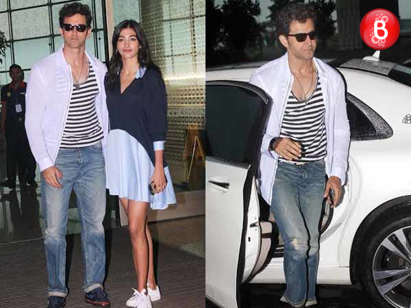 Hrithik Roshan and Pooja Hegde snapped together at airport