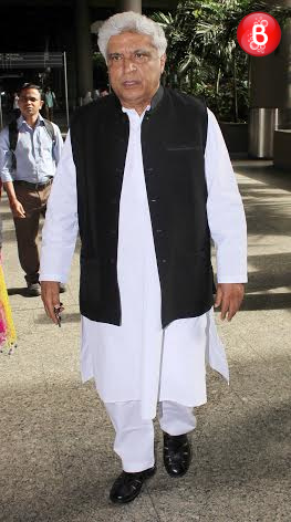 Javed Akhtar spotted at airport