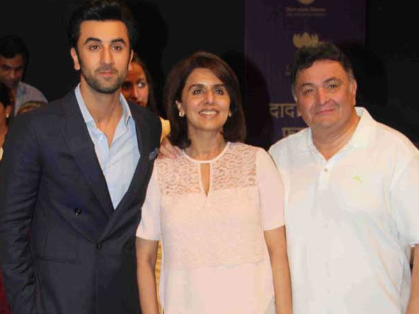 Ranbir Kapoor with parents