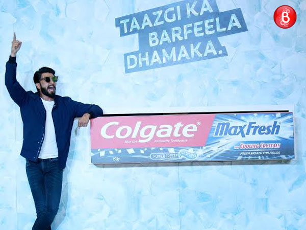 Ranveer Singh at Colgate launch event