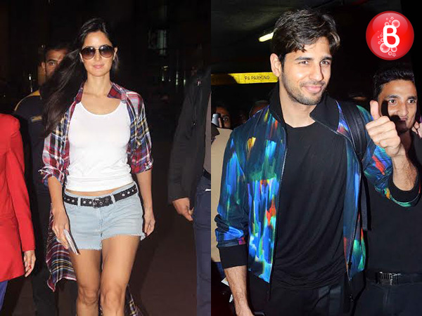 Sidharth Malhotra and Katrina Kaif are snapped at Mumbai airport