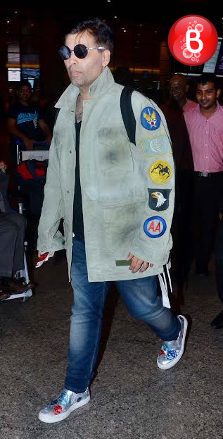 Karan Johar is snapped at Mumbai airport