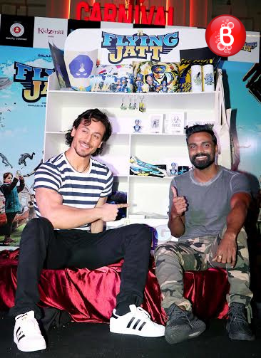 Tiger Shroff and Remo D'Souza at promotions of 'A Flying Jatt'
