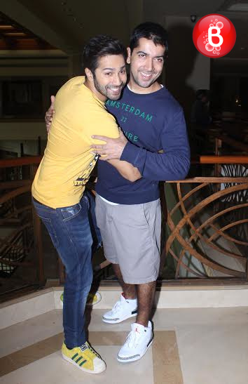 Varun Dhawan and Rohit Dhawan spotted enjoying at a suburban hotel