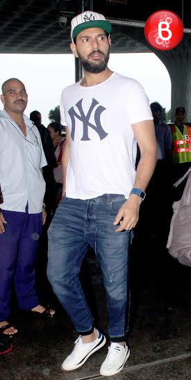 Yuvraj Singh snapped at Mumbai airport