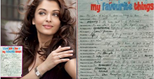 Look What We Found. The Slam Book Page Of Aishwarya Rai! Or Is It?