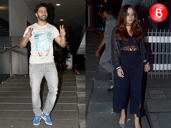 Varun Dhawan and Natasha Dalal snapped after a party with their friends