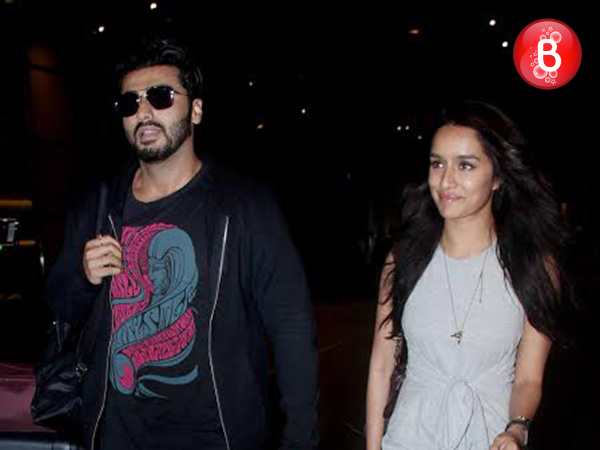 Arjun Kapoor and Shraddha Kapoor snapped at Mumbai airport together