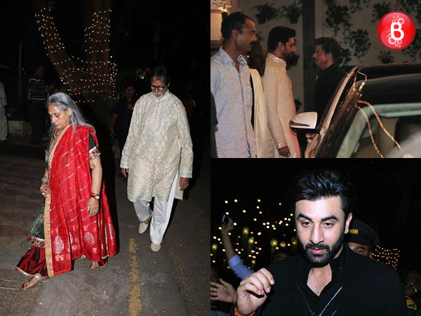 Shah Rukh Khan and Ranbir Kapoor attend Amitabh Bachchan's Diwali bash