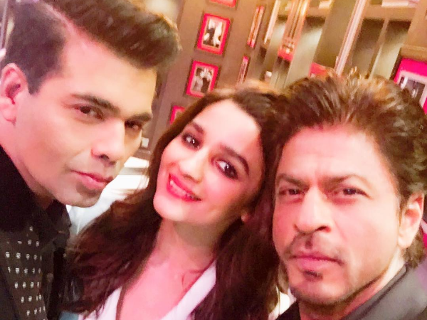 Karan Johar, Alia Bhatt and Shah Rukh Khan