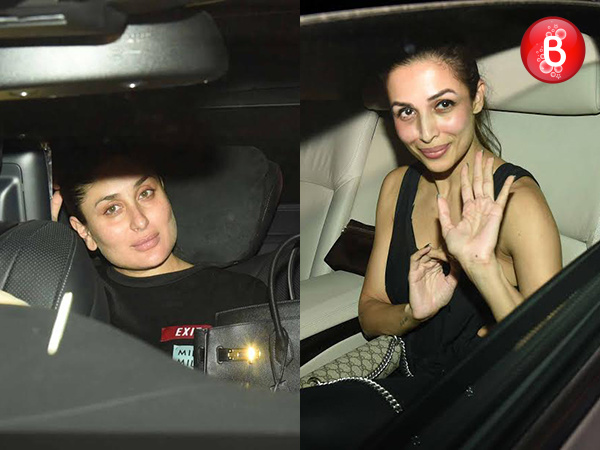 Kareena Kapoor Khan and Malaika Arora Khan snapped arriving at Karan Johar's residence