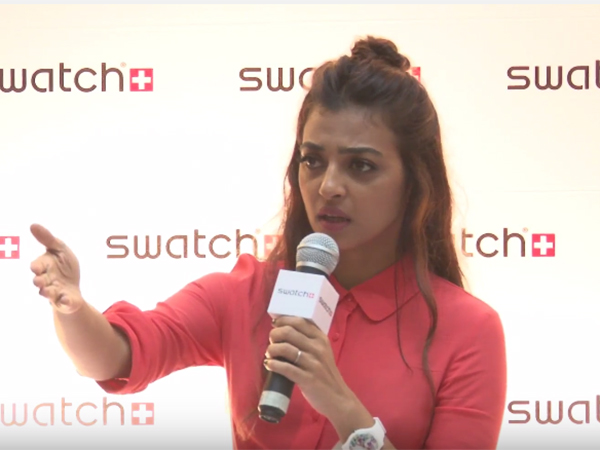 Radhika Apte gets angry with a media reporter at an event