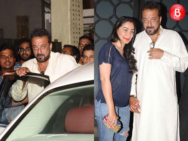Sanjay Dutt and Maanayata Dutt spotted dine together on Karwa Chauth