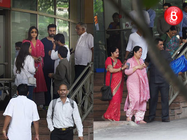 Shilpa Shetty Kundra and Raj Kundra snapped outside a hospital